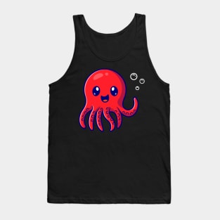 Cute Octopus Cartoon Tank Top